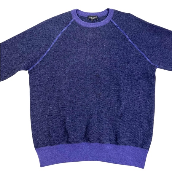 Canali Men's Violet Crewneck Sweater - Picture 2 of 9
